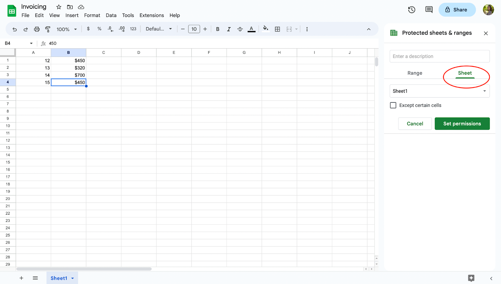 How To Lock Cells In Google Sheets